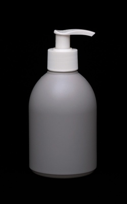 Flaska med rundad hals återvunnet plast 300 ml