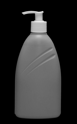 Oval flaska återvunnet plast 500 ml
