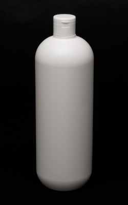 Pyöreäolkainen muovipullo 1 litra